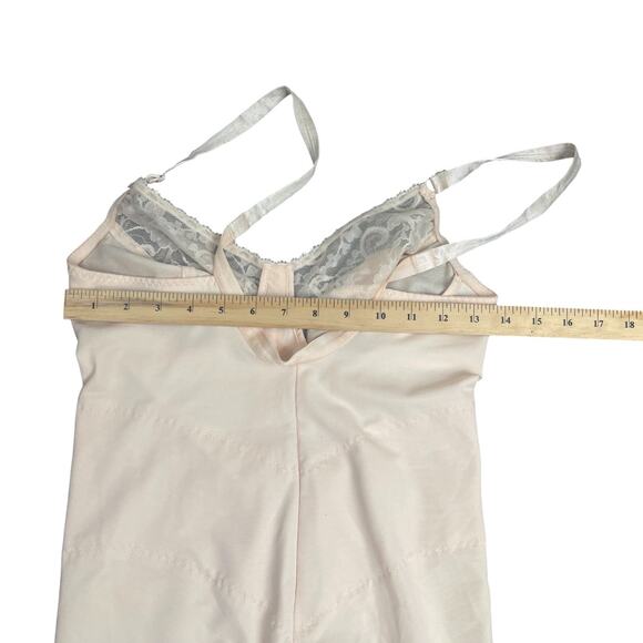 VTG Petal Pink Smoothie Diet Skinny Waist Shapewear Girdle Sz 38B Bodysuit Sexy - Picture 8 of 9